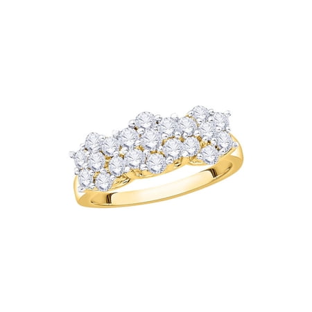 Diamond Promise Ring in 14K Yellow Gold (1 cttw) (I-Color SI3/I1-Clarity) (Size-9)