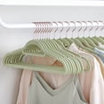 thumbnail image 2 of 50 Pack Velvet Hangers Clothes Hanger with Swivel Hook Non-Slip for Coat Shirt Dress Pants Tie Lime Green, 2 of 7