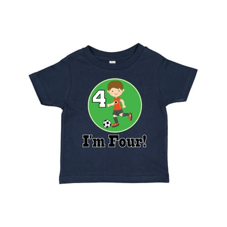

Inktastic 4th Birthday Soccer Party Gift Toddler Boy Girl T-Shirt
