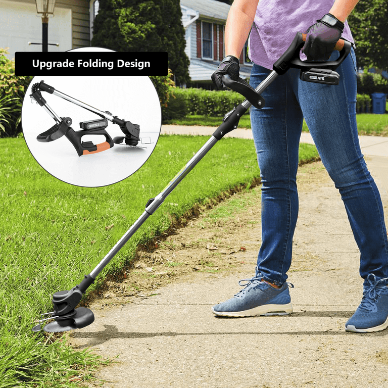 pegefinger Udsæt Grund Cordless Weed Eater String Trimmer, 3-in-1 Lightweight Push Lawn Mower &  Edger Tool with 3 Types Blades, 21V 2Ah Li-Ion Battery, for Garden and Yard  (BLACK) - Walmart.com
