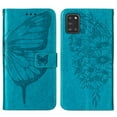 thumbnail image 3 of Galaxy A31 Wallet Case, Embossed Butterfly PU Leather Credit Card Holder Slots Full Body Protection Kickstand Flip Folio Shockproof TPU Phone Cover for Samsung Galaxy A31,Blue, 3 of 7