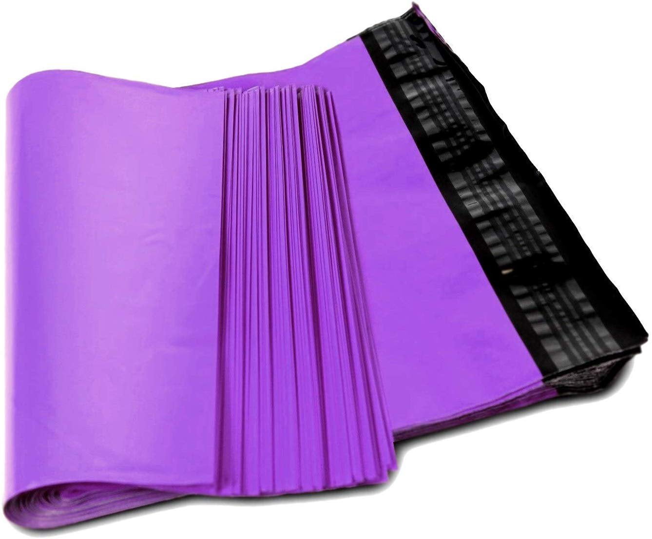 Amiff Pack of 100 Purple Poly Mailers 10 x 13 Multipurpose Shipping Bags 10x13 Peel and Seal Closure 2 mil Thick Waterproof Envelopes for Mailing Wrapping Packing and Lightweight Packaging