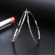 thumbnail image 3 of Pendientes de aro de diamantes brillantes para mujer - Pendientes colgantes de plata de ley 925 con piedras de corte redondo para regalo de cumpleaños y glamour cotidiano, 3 of 3