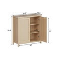 thumbnail image 3 of Bingirl Rattan Storage Cabinet with Doors: Sideboard Buffet for Kitchen, Hallway, Living, Dining, Entryway, Bathroom, Adjustable Shelves, 3 of 5