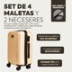 thumbnail image 2 of Set de 4 Maletas de Viaje Rígidas 20 y 18 Pulgadas con 2 Neceseres de 11 Pulgadas Equipaje Ligero con Ruedas 360 y Candado TSA Seraphiel, 2 of 7
