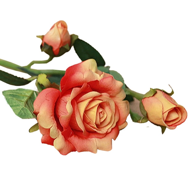 Naiovety Ramo de rosas artificiales, flores falsas de seda para decoración del hogar, fiesta de boda Decoración No.05