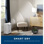 GE® 35 Pint Portable Dehumidifier, Covers up to 450 sq. ft., with Smart Dry for Very Damp Spaces