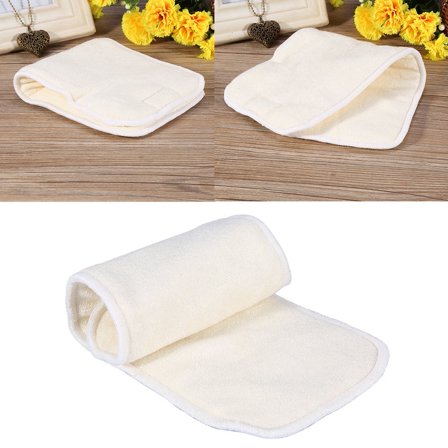 Higoodz 1Pcs 4Layers Bamboo  Adult Incontinence Cloth Nappy Liner Diaper Insert Pad
