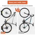 thumbnail image 4 of Bike Rack, Can Be Rotated 90 Degrees Vertical Wall Mounted Bike Rack, Wall Mounted Bike Rack Space Saving Storage Hook Wall Mount for Garage or Home - Black, 4 of 5