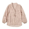 thumbnail image 4 of Endives Womens Long Sleeved Ruffled Shirt Casual Blouse Fall Tops Pink, 4 of 4