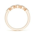 thumbnail image 2 of ANGARA Natural Milgrain-Edged Bezel Set Diamond 5 Stone Ring in 14K Rose Gold for Women (Size-3.4mm| Color-K| Clarity-I3) | April Birthstone, Anniversary Jewelry Gift for Women | Natural Diamond Ring, 2 of 8