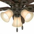 thumbnail image 6 of Hunter Fan Company, 51091, 42 inch Builder New Bronze Low Profile Ceiling Fan with LED Light Kit and Pull Chain, 6 of 9