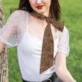 thumbnail image 5 of Tinted Cloth Long Strip Silk Scarf 46.9in×3.1in Soft, Silky, Shiny, Dustproof And Sunscreen For Daily Out Date Travel Photos Animal Leopard Pattern, 5 of 6