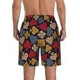 thumbnail image 3 of Kdxio Vintage Card Pattern Mens Casual Shorts - Drawstring Summer Beach Sports Shorts for Men, 3 of 5