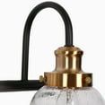 thumbnail image 4 of Savonnerie Mid-Century Modern Black Gold 2/3/4-Light Bathroom Vanity Light Seeded Glass Wall Sconces 4-Light, 4 of 5