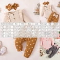 thumbnail image 4 of TOWED22 Baby Girl Clothes Newborn Girl Long Sleeves Romper Pants Headband Set Infant Outfits 3Pcs Spring Clothing,12-18 M, 4 of 9