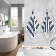 thumbnail image 6 of SKYSONIC 16"x28" Face Hand Towel Set, Blue White Stripe Cotton Washcloths, Quick-Dry Highly Absorbent Bath Towels 2 PCS for Bathroom Ktichen Travel SPA Gym, 6 of 7