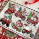 thumbnail image 4 of Wooden Christmas Truck Ornaments Red Truck Wooden Hanging Ornaments Wooden Car Crafts with Bead Farmhouse Hanging Decor for Xmas Tree Decoration Holid, 4 of 5