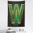thumbnail image 1 of Modern Tapestry, Golden Yellow with Emerald Color Letter Super Hero Graphic Design, Fabric Wall Hanging Decor for Bedroom Living Room Dorm, 5 Sizes, Jade Green, by Ambesonne, 1 of 1