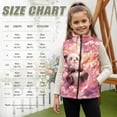 thumbnail image 6 of Binienty Cherry Blossom Panda Vest Jacket 3T Girls Toddler Warm Fuzzy Fluffy Outwear Coat Big Kids Comfy Thick Vest Cute Trendy Kids Fall Winter Coats​, 6 of 7