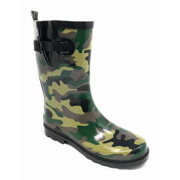 Forever Young Women's Short Shaft Rain Boots Croc Texture - Walmart.com