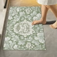 thumbnail image 4 of Absorbent Non Slip Ultra Soft Bath Mat Toilet Mat Sage Green and Ivory, 4 of 5