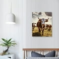 thumbnail image 3 of Creowell  Farmhouse Cow Wall Decor Modern Country Highland Cow Pictures for Bathroom, Bedroom Cottage Rustic Art Vintage Posters for Living Room Neutral Cow Decor Stuff Gifts 16x20 Inch, 3 of 3