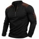 thumbnail image 1 of pstuiky manga larga para hombre, Sudadera con capucha informal para hombre con cuello alto y cremallera, color liso, manga larga, cuello alto tops de invierno para hombre xxxl, 1 of 2