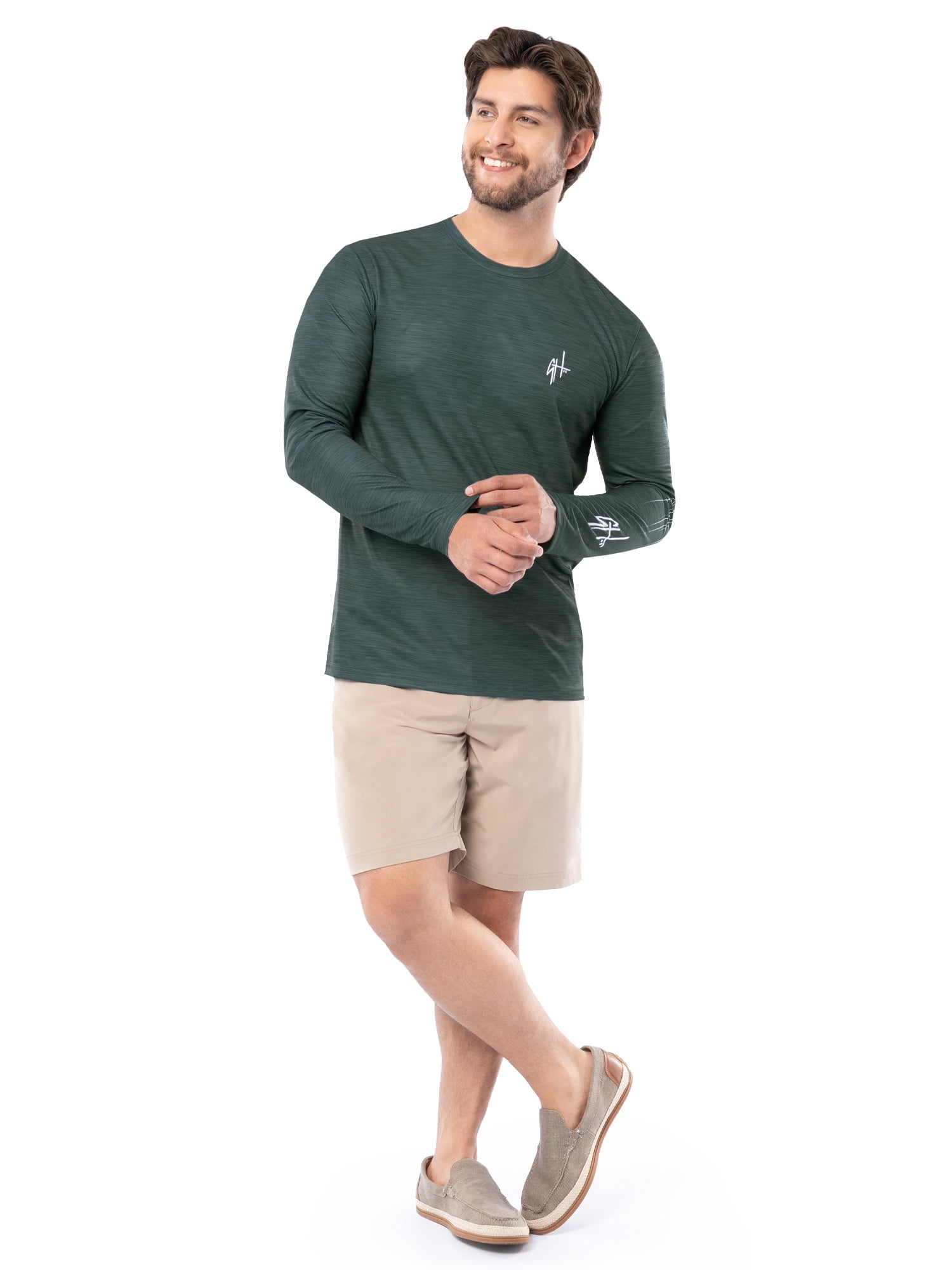 GH BY GUY HARVEY Men's Long Sleeve Sun Protection Top Sizes M-2XL