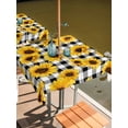 thumbnail image 2 of Square Outdoor Tablecloth with Umbrella Hole Sunflowers Blossom Outside Table Cloth Waterproof Patio Table Cover Spring Summer Garden Flowers Check Zipper Tablecloths for Picnic Camping 54x54 Inch, 2 of 8