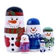 thumbnail image 1 of Set de Figuras de Madera Muñecas Rusas Anidadas Muñeco de Nieve, 1 of 7