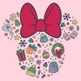 thumbnail image 2 of Juniors Minnie Mouse Christmas Bows and Ornaments Icons T Shirt, 2 of 5
