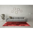 thumbnail image 3 of Ahgly Company Indoor Round Abstract Red Modern Area Rugs, 4' Round, 3 of 4