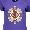 thumbnail image 4 of Inktastic Southwestern Native Pattern Lizard Women's V-Neck T-Shirt, 4 of 5