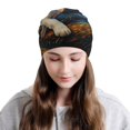 thumbnail image 2 of Naloa Vintage Starry Sky Labrador A Soft Beanie Hat, Knit Beanie Daily Beanie in Fine Knit for Women Men Winter Travel, Outdoor, 2 of 7