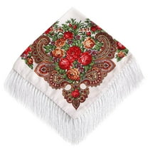 Clearance! Fdelink Women Lady Folk-Custom Print Tassel Square Scarf Wrap Shawl Travel Scarve Long Scarf