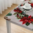 thumbnail image 5 of HAOXIT  Ribbon Engineered Printed Fabric Christmas Tabletop for Winter Holiday, Christmas Time table cover 40*40, 5 of 8