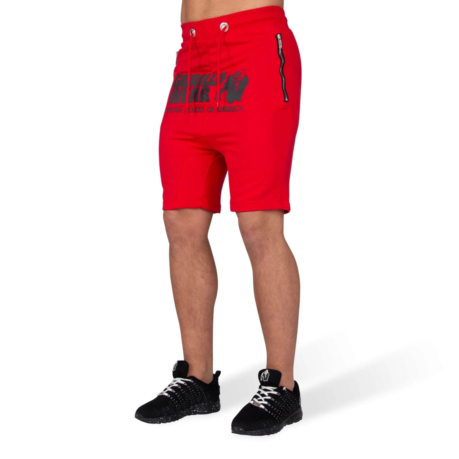 Alabama Drop Crotch Shorts - Red 