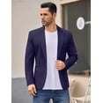 thumbnail image 2 of COOFANDY Mens Casual Blazer One Button Lightweight Knit Suit Jacket Slim Fit Notch Lapel Sport Coat, 2 of 6