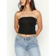 thumbnail image 3 of Gibobby Sujetador de color sólido informal de verano para mujer, parte inferior de punto envolvente, ropa de abrigo ajustada, camiseta sin mangas(Negro,G), 3 of 3