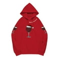 thumbnail image 3 of Visit the JURANMO Store Women Christmas Tree Hooded Sweatshirt Drawstring Long Sleeve Xmas Party Hoodie Pullover Fall Fashion Sweatshirts with Pocket Red S, 3 of 4