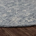 thumbnail image 3 of LR Home Sage 5' x 5' Blue/Ivory Floral Wool Indoor Area Rug, 3 of 7