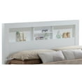thumbnail image 5 of Contemporary Home Living Full Platform Bed with Storage Shelves - 81" - White, 5 of 5
