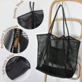 thumbnail image 2 of HOXIS Mesh Beach Tote Bolso de hombro para mujer, 2 of 5