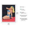 thumbnail image 2 of Blue Bikini - Eyeful Magazine Cover January 1945 - Vintage Pin Up Girl Print by Peter Driben - Fine Art Matte Paper Print (Unframed) 11x14in, 2 of 4