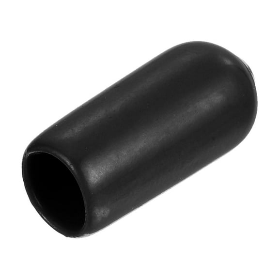 Uxcell 15pcs Rubber End Caps 1/4"(5.5mm) ID Vinyl Round End Cap Cover Black