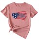 thumbnail image 1 of Gibobby Camisetas Mujer Baratas Manga Corta Camiseta manga corta verano para mujer con estampado del Día la Independencia y diseño personalidad(Oro Rosa,M), 1 of 2