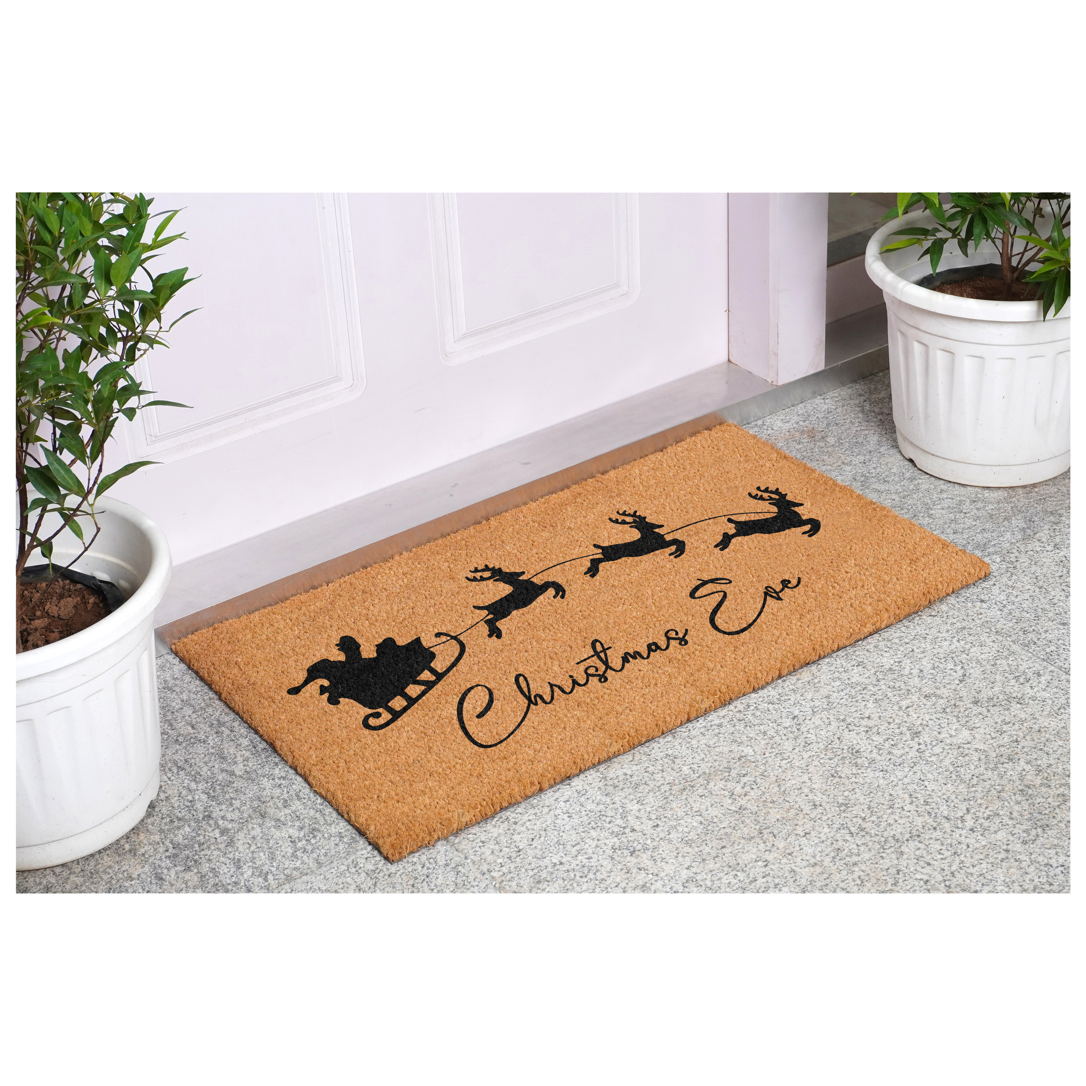 Reindeer Express Doormat, 17" x 29"