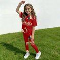 thumbnail image 3 of CCRFTGI 4th of july Outfits for Children Girls 10-12 Patriotic 2 Piece Outfits America 250 Oversized T Shirts and Leggings Elastic Waist Freedom Clothing Sets Wine 11-12 Years, 3 of 5
