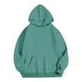 thumbnail image 4 of Winter Savings! Titcea Hoodies for Women Oversized Solid Color Long Sleeve Fleece Sweatshirt Trendy Pullover Sweaters with Pockets, 4 of 6